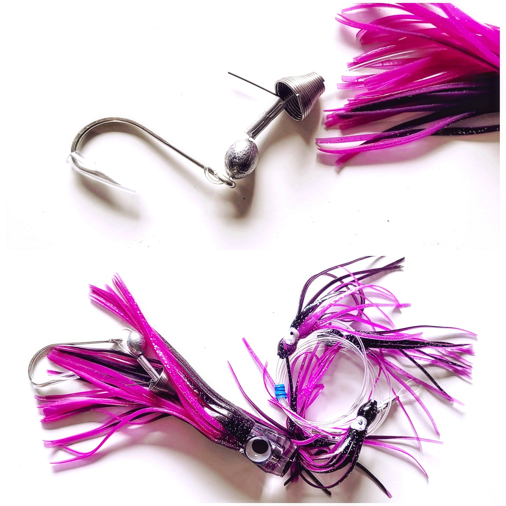 daisy chain saltwater fishing lure Daisy Chain Ballyhoo Rig – JAW Lures Corp
